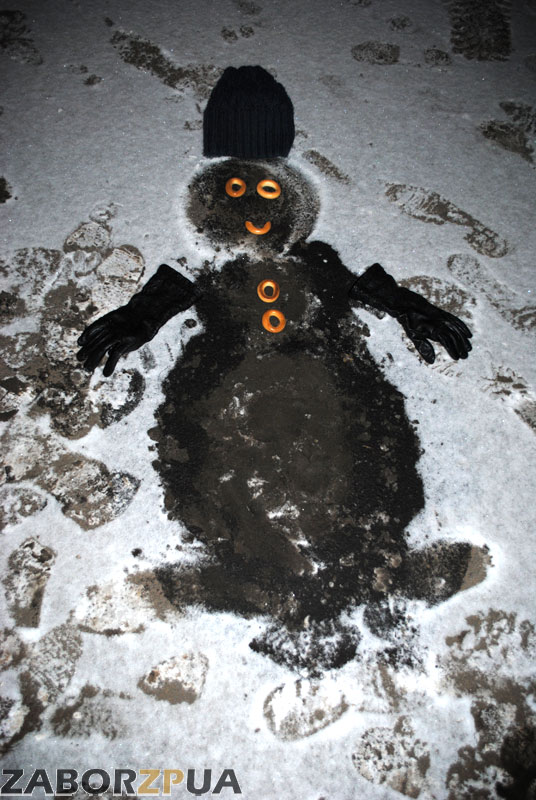 Типичный снеговик-2016 в Запорожье