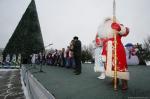 Дед Мороз на открытии центральной елки в Запорожье