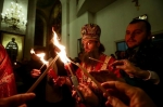 Лука с Вефлеемским огнем (Запорожье, Покровский собор)