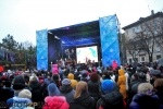 Новогодняя сцена на пл. Маяковского в Запорожье