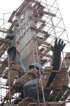 На реконструкции памятника Переправа (Запорожье)