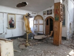 Разрушения в Свято-Покровском храме после взрыва (Запорожье)