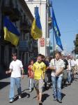 Праздничная демонстрация на День Независомости в Запорожье