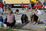 Конкурс детского рисунка на асфальте на Дне города в Вольнянске