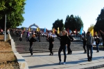 Тренировка школьников-танцоров на День города в Запорожье