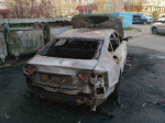 В Запорожье на Песках горели машины